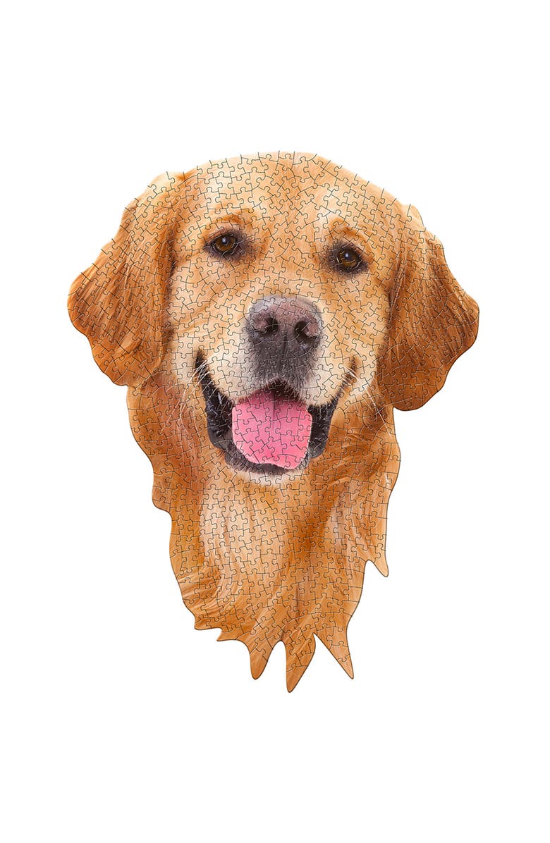 Madd Capp I Am Golden 550 Piece Puzzle Dog Shaped Animal Jigsaw, 24 X 32", Alternate, color, Multicolored