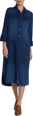 Wash Lab Denim Denim Midi Shirtdress