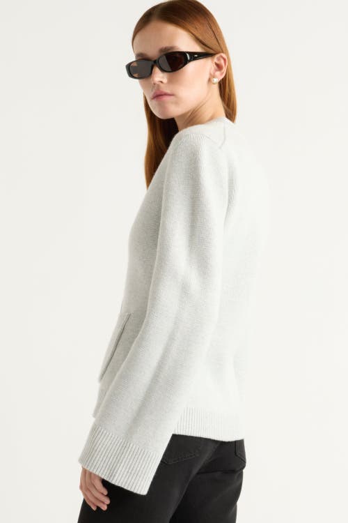 Modern Citizen Eames Cotton Wool Button Cardigan In White