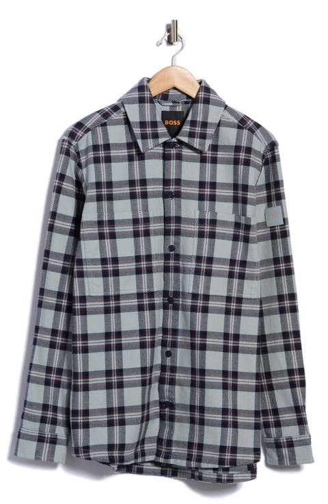 Locky Cotton Plaid Shirt Jacket