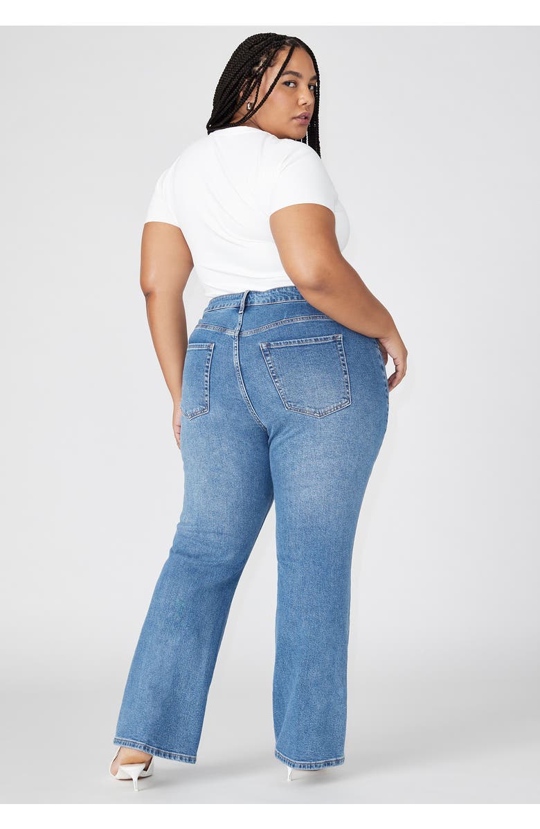 ELOQUII The Flare Leg Jean, Alternate, color, Medium Wash Denim