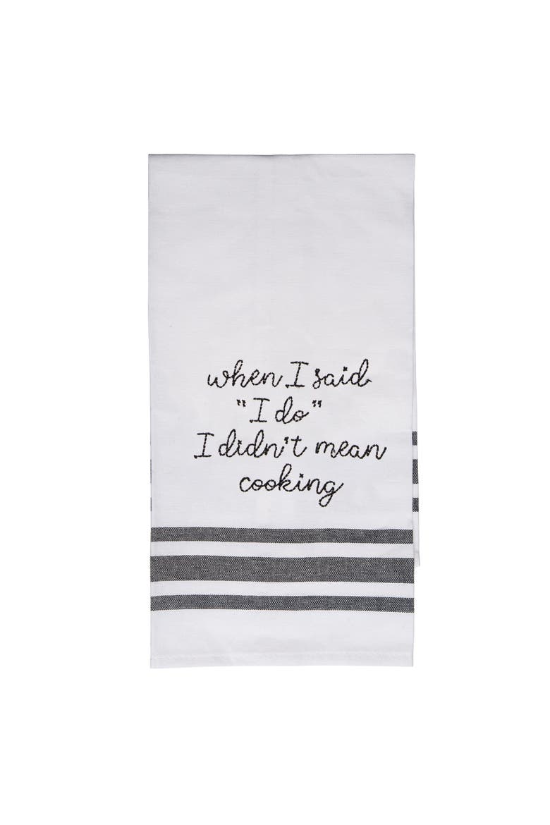 When I Said "I Do" Tea Towel Cotton White, Main, color, White