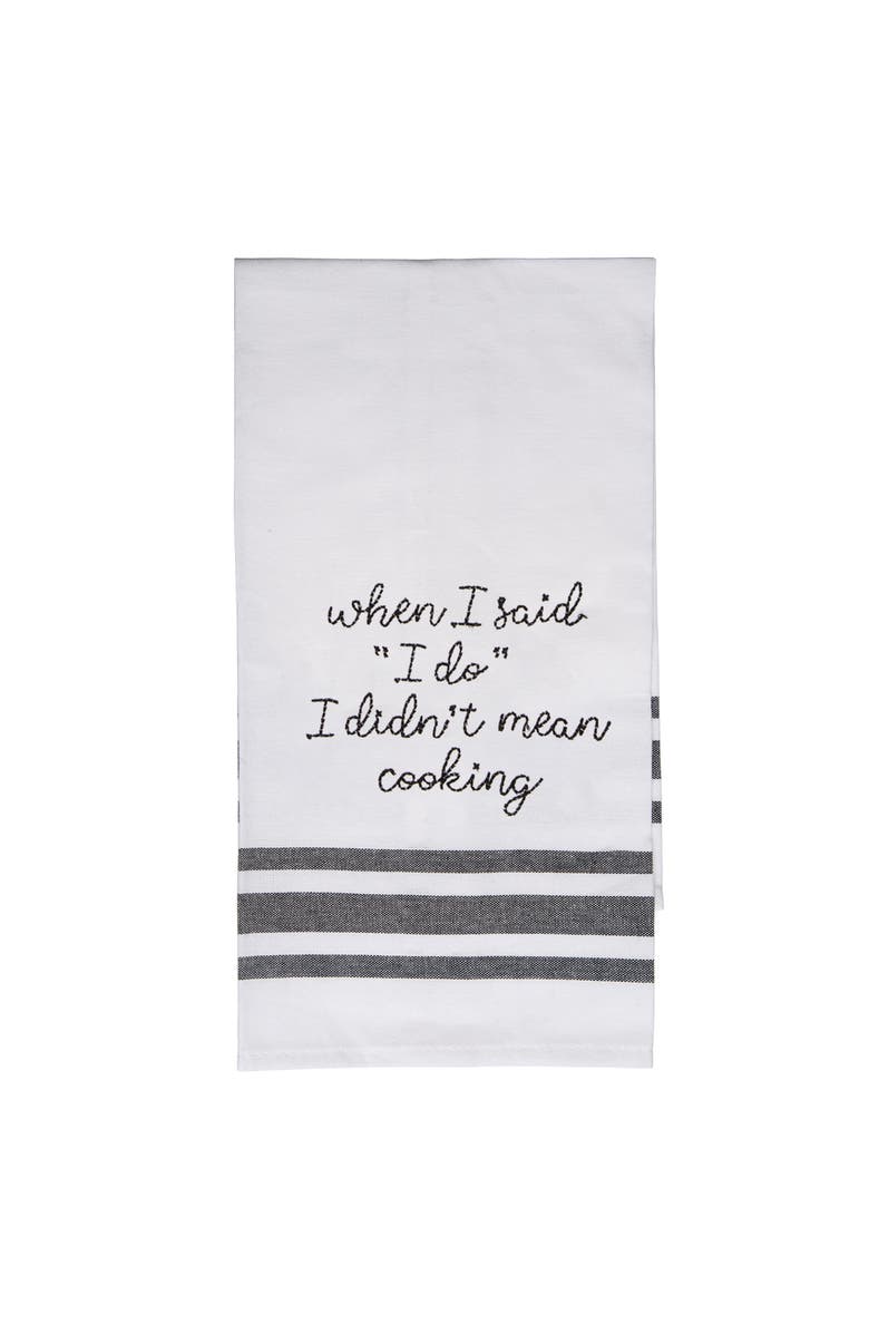 Totalee Gift When I Said "I Do" Tea Towel Cotton White, Main, color, White