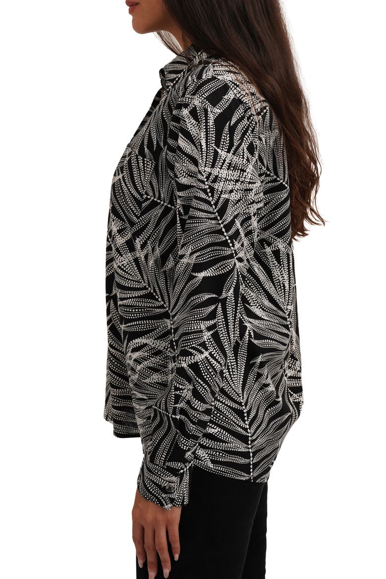 Long Sleeve Pocket Button-Up Shirt, Alternate, color, SARAH DOT BLACK AND WHITE