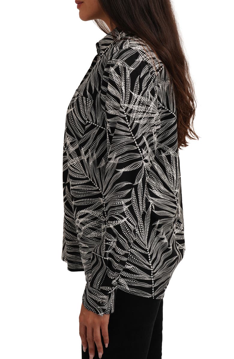 SUNNY LEIGH Long Sleeve Pocket Button-Up Shirt, Alternate, color, Sarah Dot Black And White