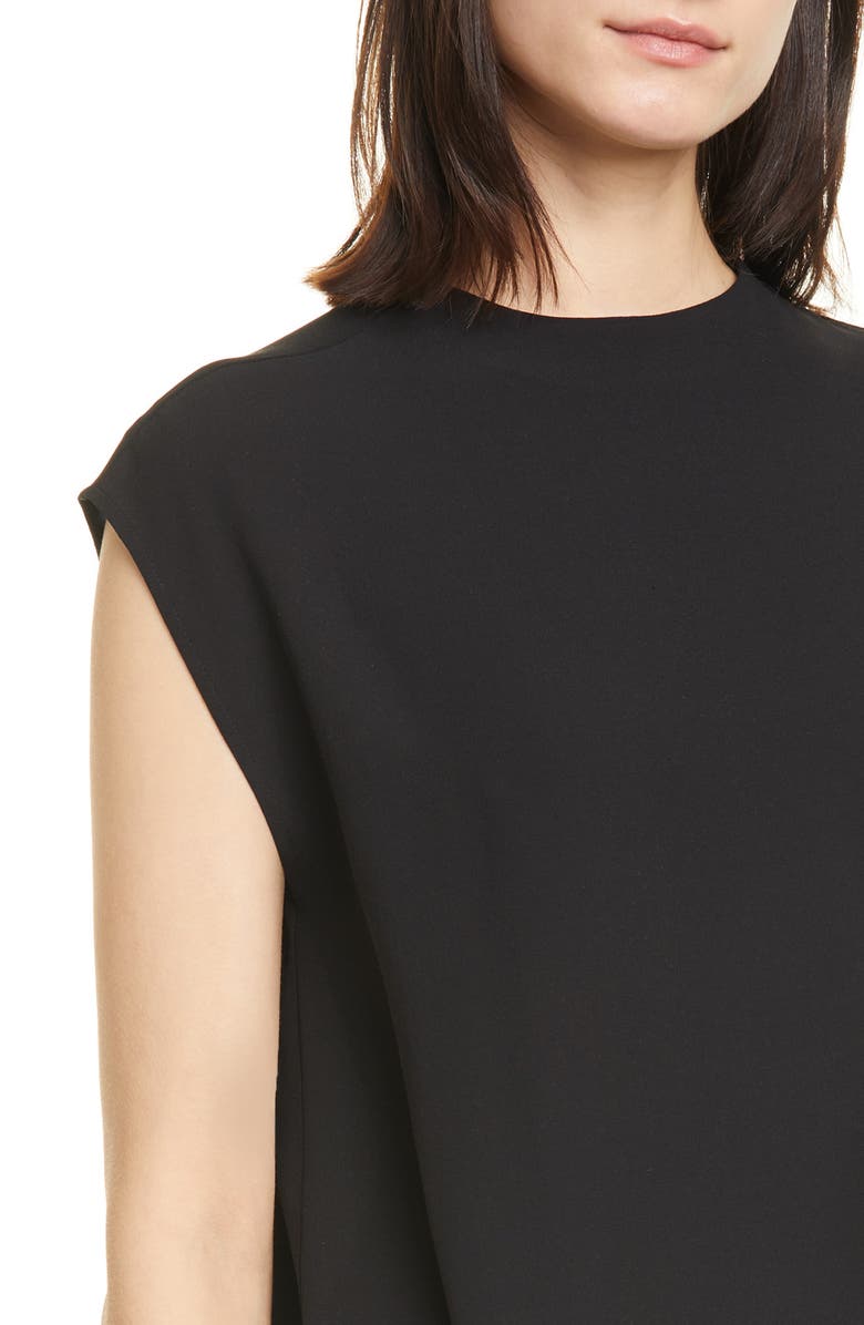 Eileen Fisher Funnel Neck Silk Box Top Tunic, Alternate, color, 
