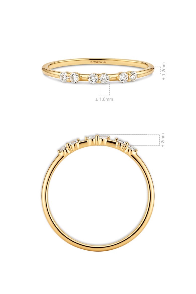 Triple Cluster Lab Grown Diamond Ring in 14K Gold, Alternate, color, Yellow Gold