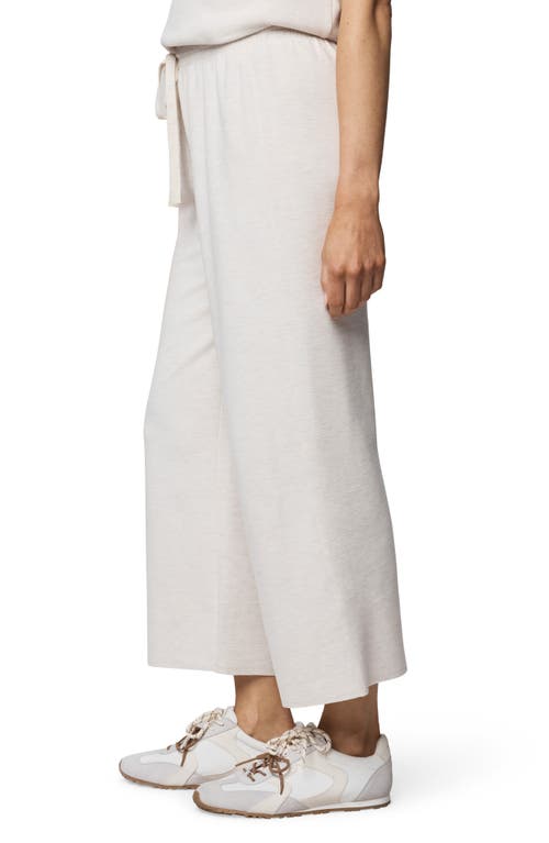 Splendid Winslow Crop Wide Leg Sweatpants In Neutral