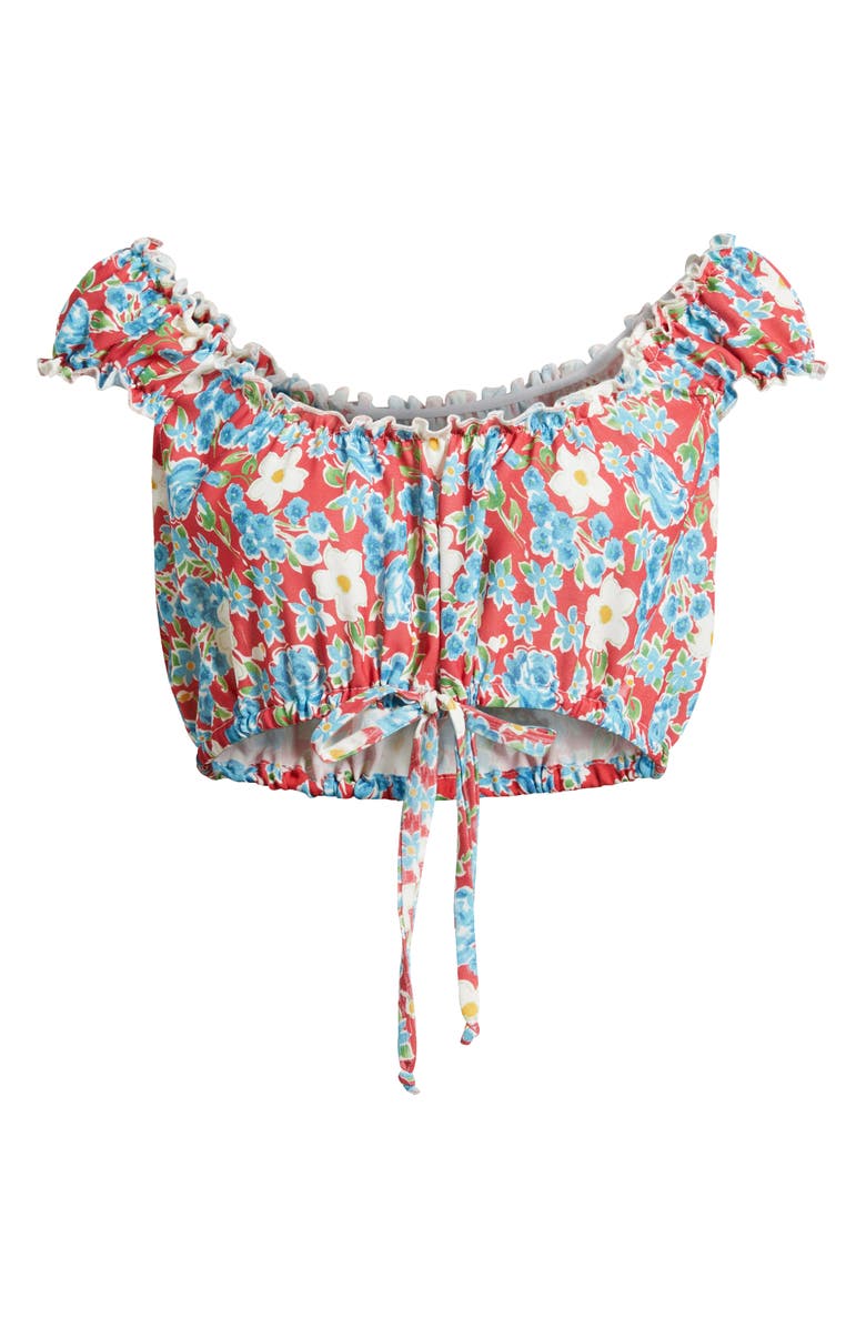 Bella Venice Izzy Floral Crop Top, Alternate, color, Blue Multi