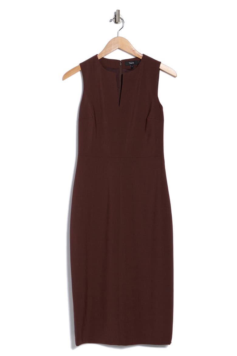 Miyani Sevona Wool Blend Midi Sheath Dress, Alternate, color, COPPER RUST
