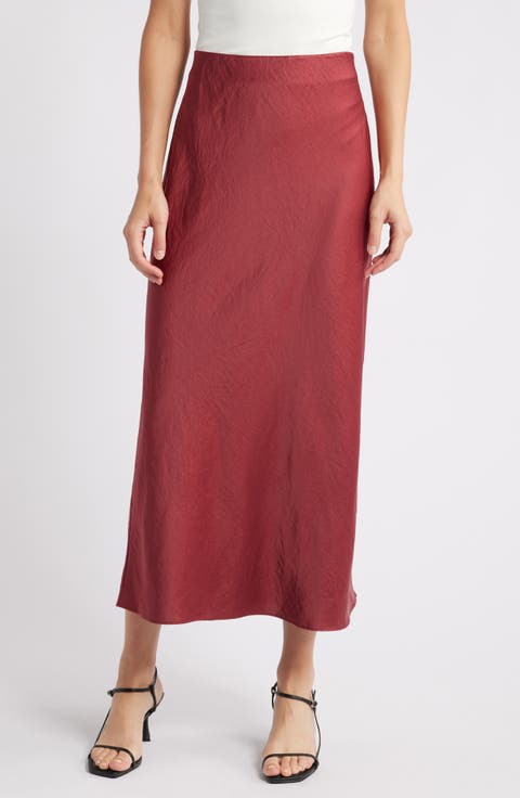 Satin Maxi Slip Skirt