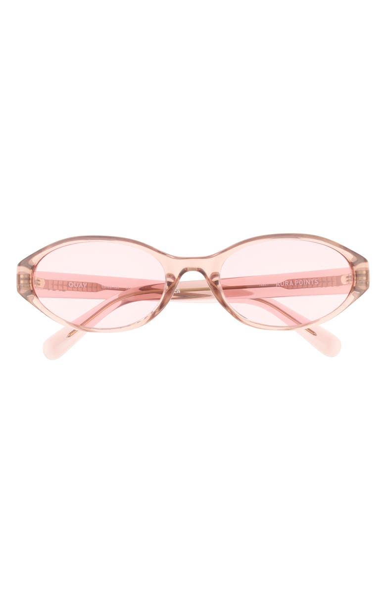 QUAY Aura Points 55mm Oval Sunglasses, Main, color, Doe/ Peony