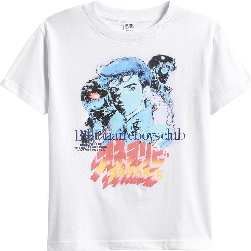 Billionaire Boys Club Kids' Voyager Cotton Graphic T-shirt In White