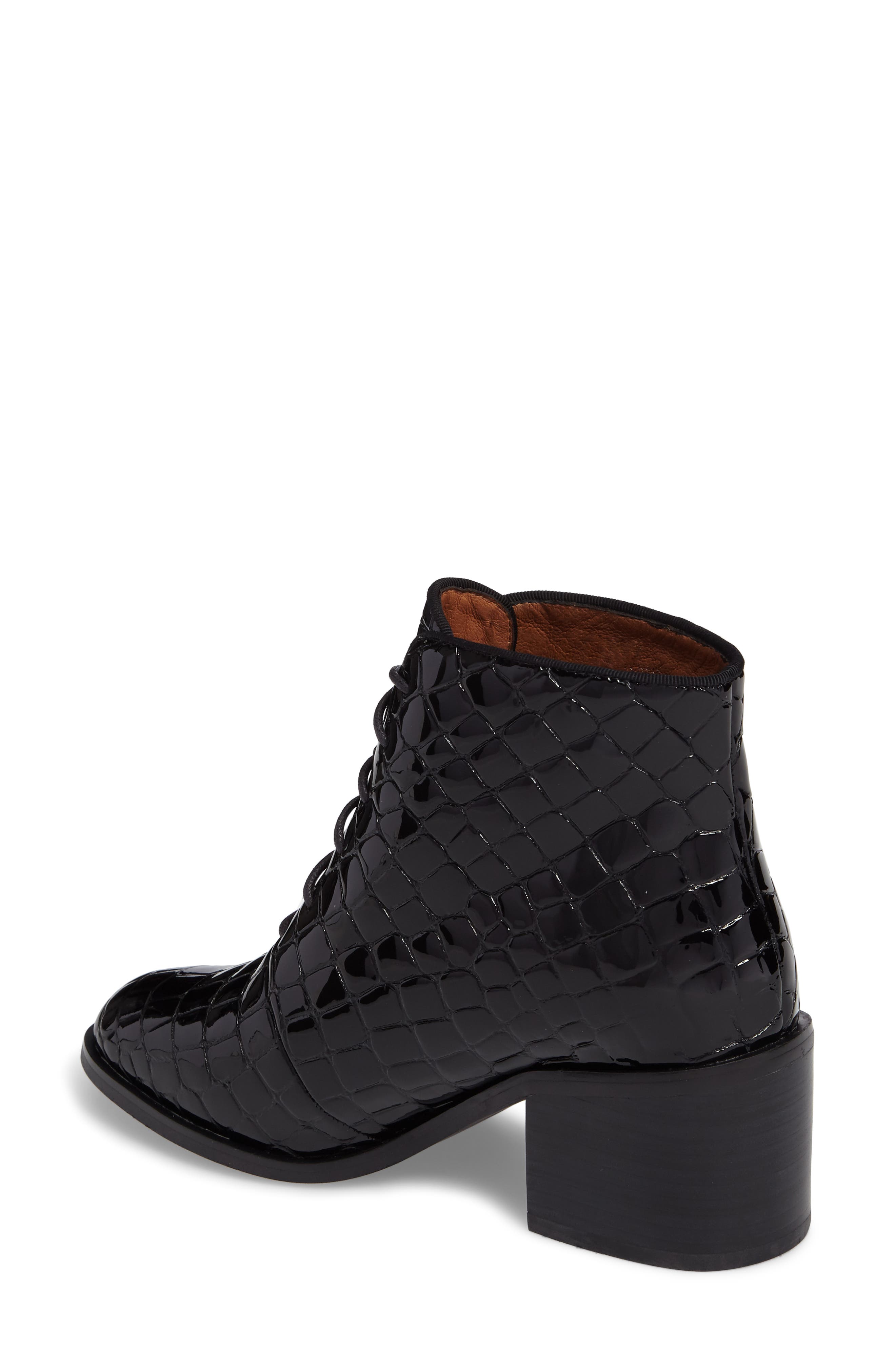 Talcott Block Heel Bootie, Alternate, color, BLACK PATENT STONE
