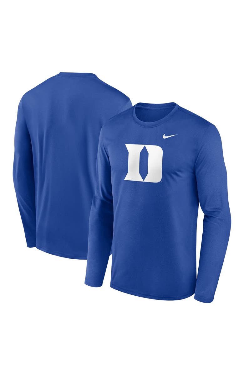 Nike Men's Nike Royal Duke Blue Devils Primetime Primary Legend Long Sleeve T-Shirt, Main, color, Royal