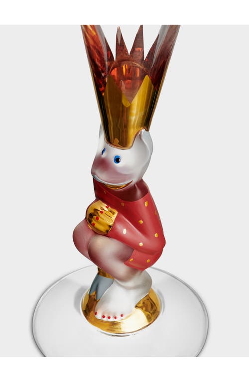Orrefors Sparkling Devil Champagne Glass In Red