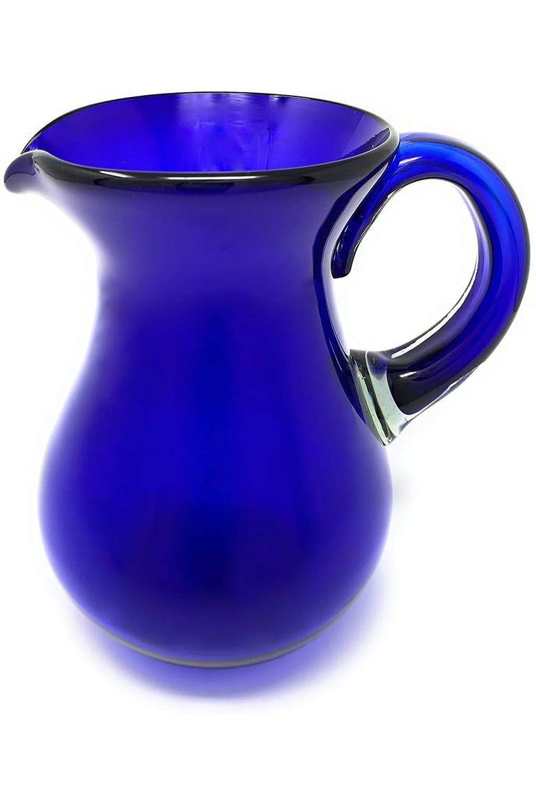 Glass Pitcher, Main, color, Cobalt