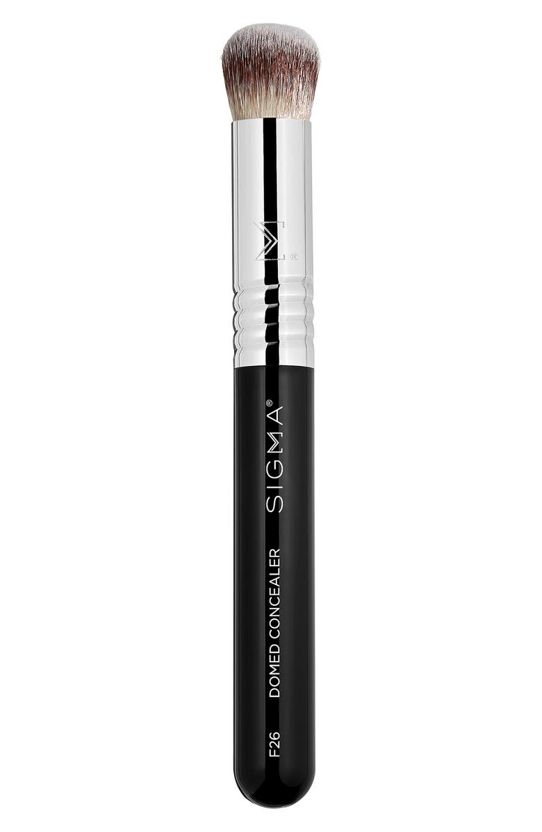 Sigma Beauty F26 Domed Concealer Brush, Main, color, Black/ Chrome