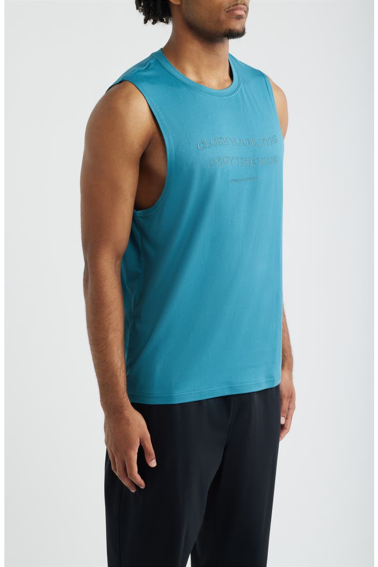 Ryan Sheckler Edition Tempo Enjoy Graphic Tech Tank, Alternate, color, BLUE