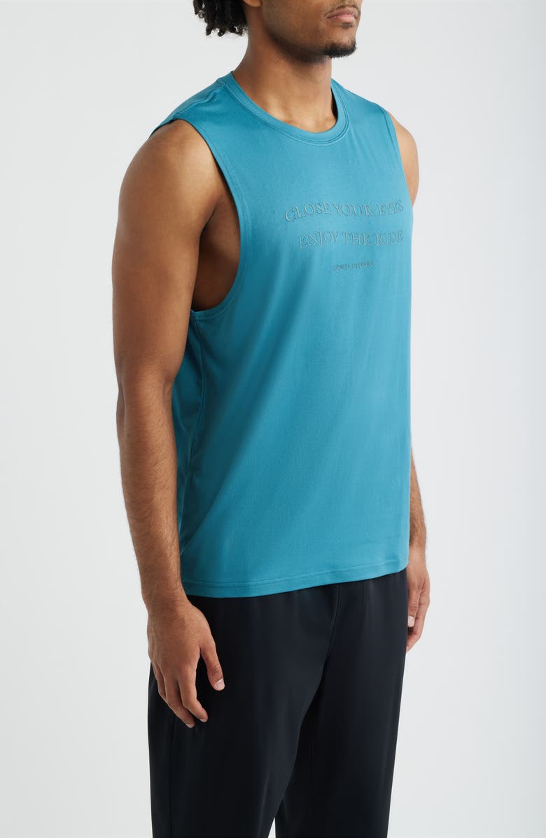 SANTO STUDIO Ryan Sheckler Edition Tempo Enjoy Graphic Tech Tank, Alternate, color, Blue