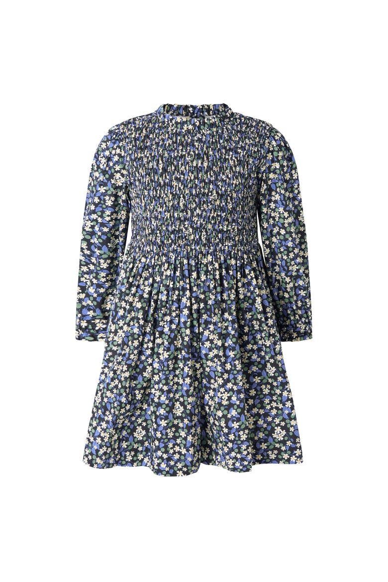 Floral Berry Ruched Dress, Main, color, Navy