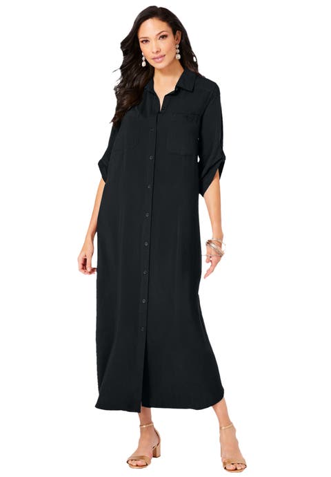 Collared Button Front Dress