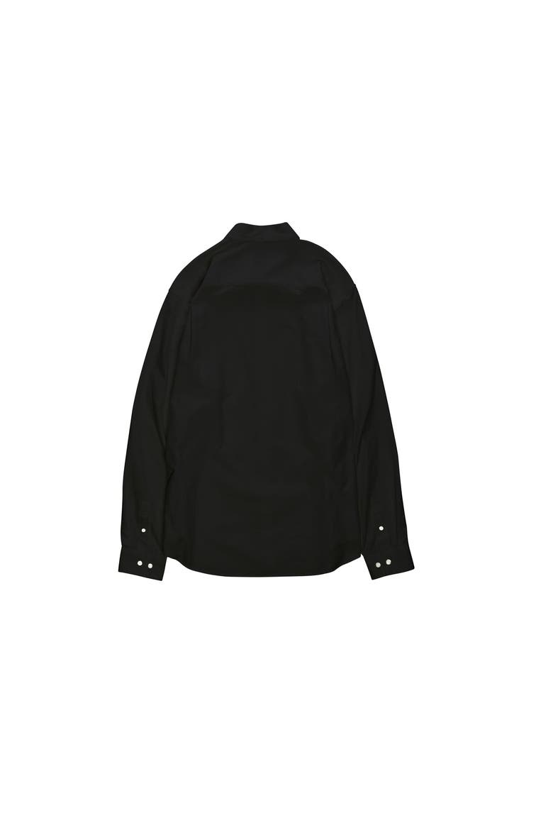 Cashmere Button Down Shirt, Alternate, color, Black