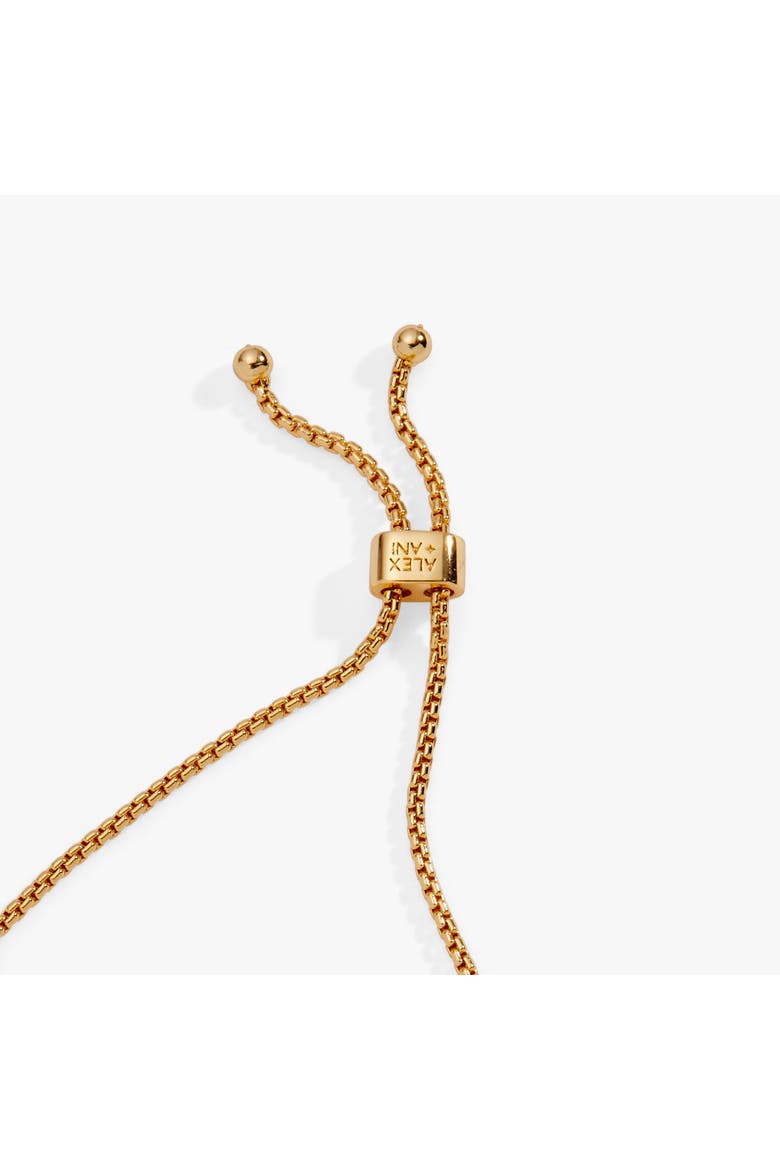 'There Cannoli Be You' Bow & Heart Adjustable Bolo Bracelet, Alternate, color, Gold