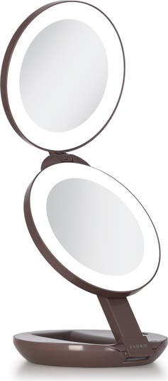 Zadro Lighted Travel Mirror with Magnification & Folding-to