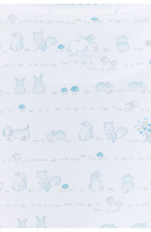 Babycottons Woods Pajama Snap Footie In Blue