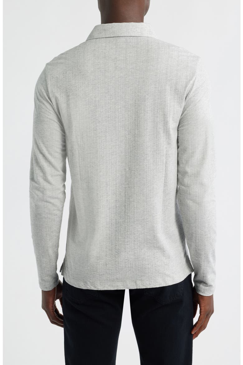 Monolif Stripe Long Sleeve Polo, Alternate, color, LIGHT GREY