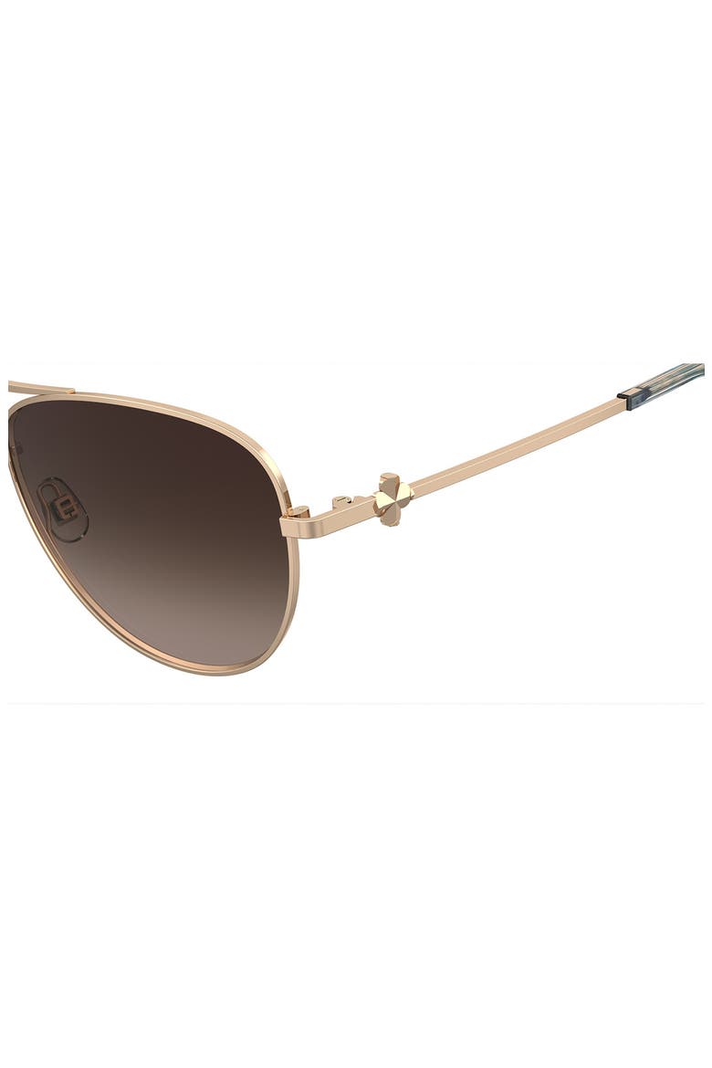 melly 60mm gradient pilot sunglasses, Alternate, color, GOLD/ BROWN SF