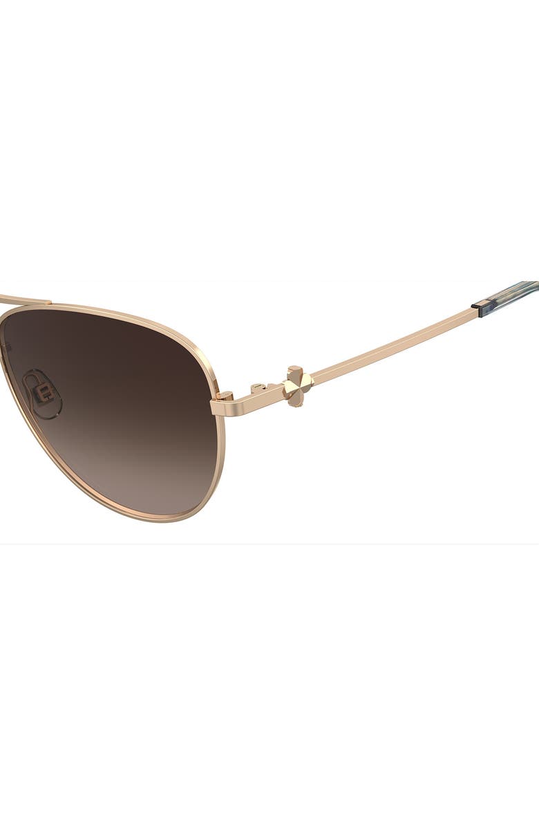 Kate Spade New York melly 60mm gradient pilot sunglasses, Alternate, color, Gold/ Brown Sf