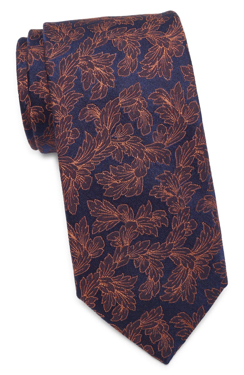 Nordstrom Richin Botanical Silk Tie, Main, color, Cognac