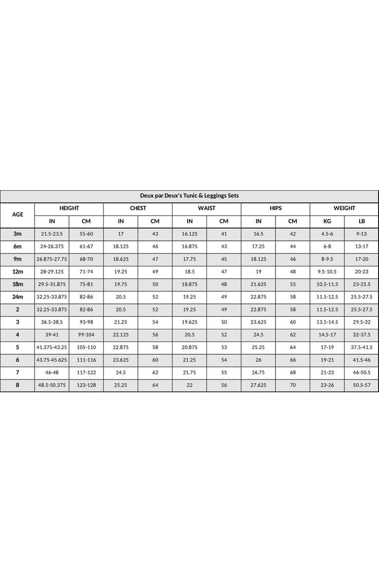 Deux par Deux Baby Girl's Printed Organic Cotton Dress And Solid Leggings Set Orange And Purple, Alternate, color, Purple With Pear Seeds