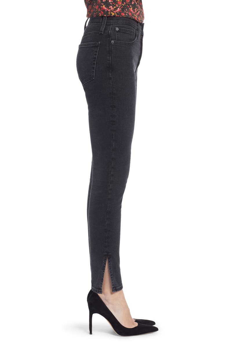 Something Navy Slit Hem Skinny Jeans, Alternate, color,