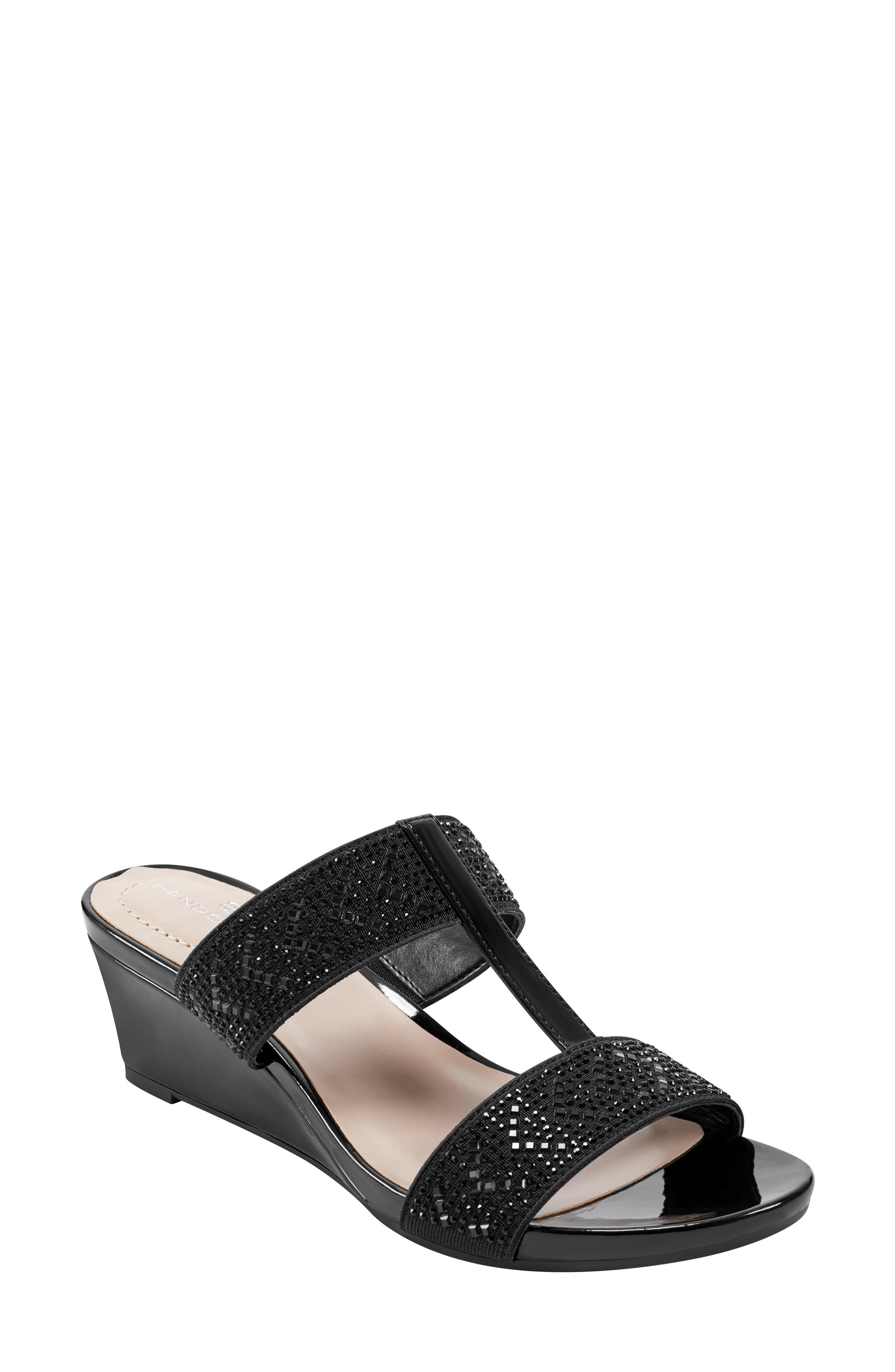 Bandolino Iluvit Wedge Sandal, Main, color, Black