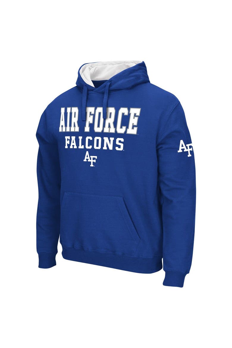 Men's Colosseum Royal Air Force Falcons Sunrise Pullover Hoodie, Alternate, color, Royal