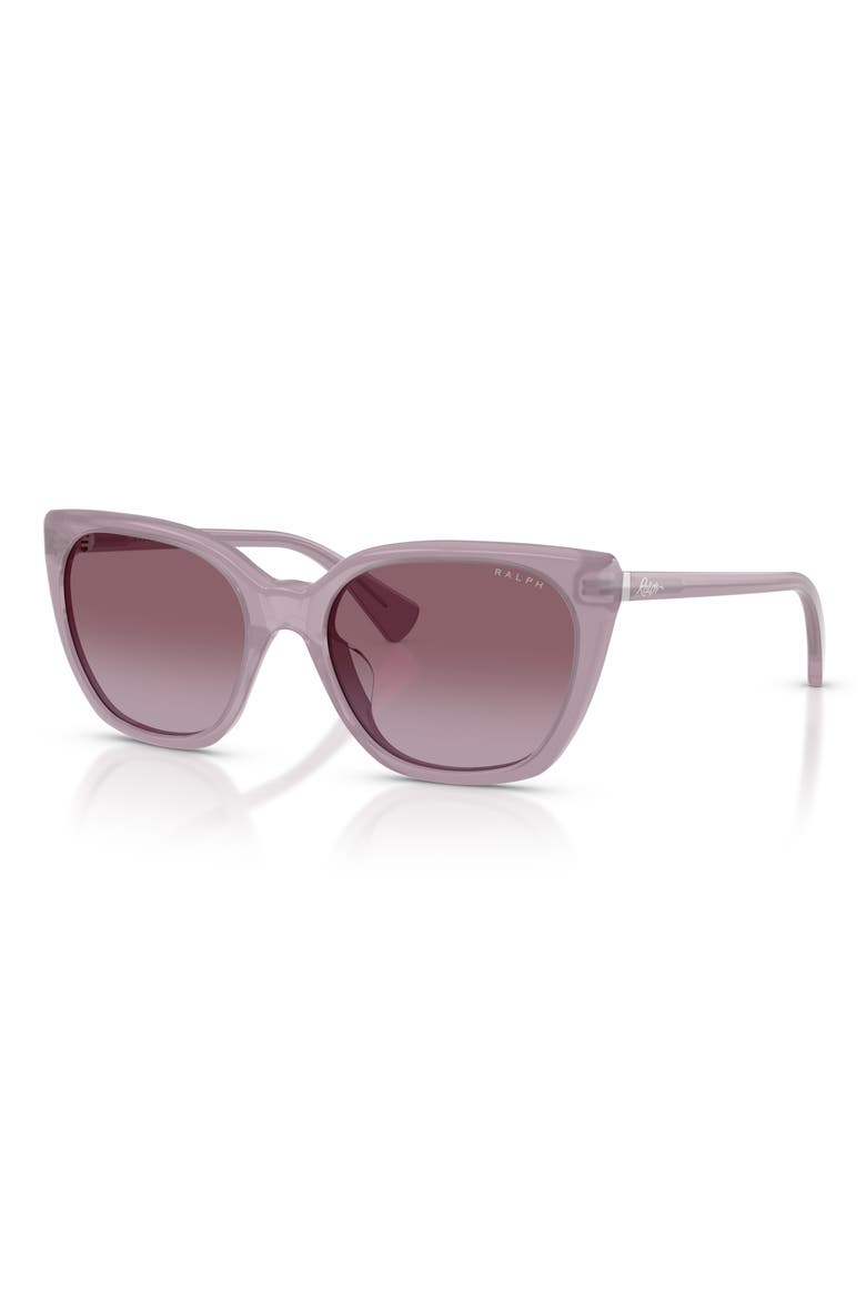 56mm RA5330U Gradient Butterfly Sunglasses, Alternate, color, MILKY LILAC / PURPLE