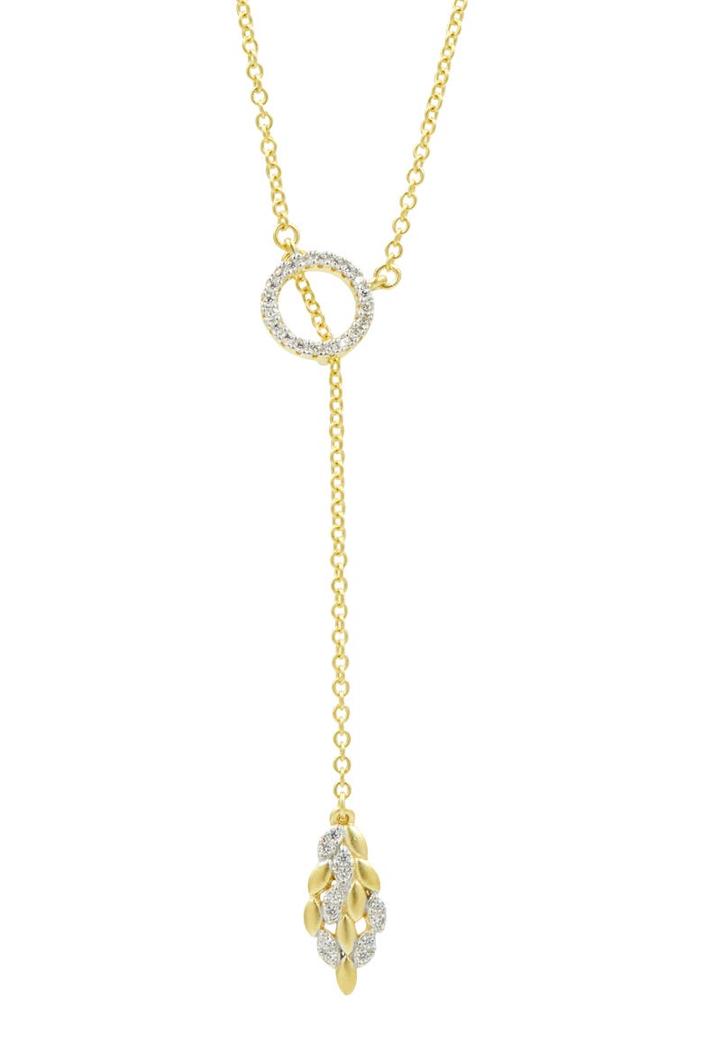 Fleur Bloom Lariat Necklace, Alternate, color, WHITE/ GOLD