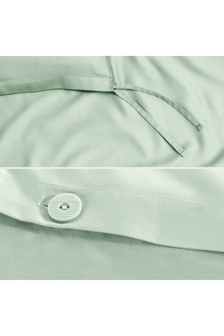 400 Thread Count Organic Cotton Sateen Duvet Cover and Sham Set, Alternate, color, Willow