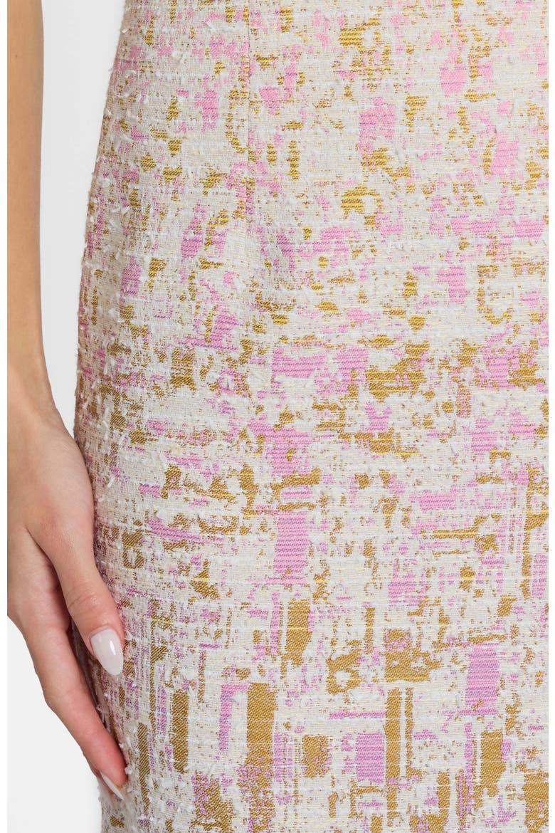 Britta Midi Sheath Dress in Ombré Jacquard, Alternate, color, Pearl