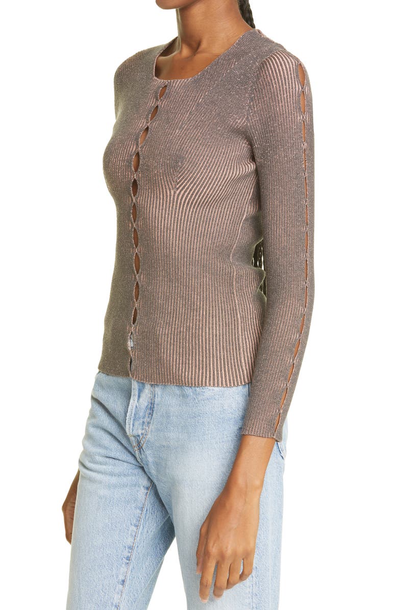 Isa Boulder Ripped Seam Rib Top, Alternate, color, 