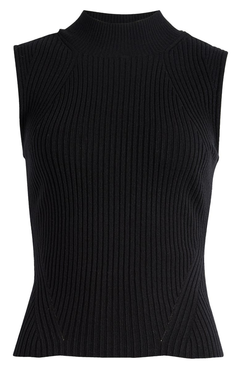 PAIGE Fidelia Mock Neck Sweater Tank, Alternate, color, Black