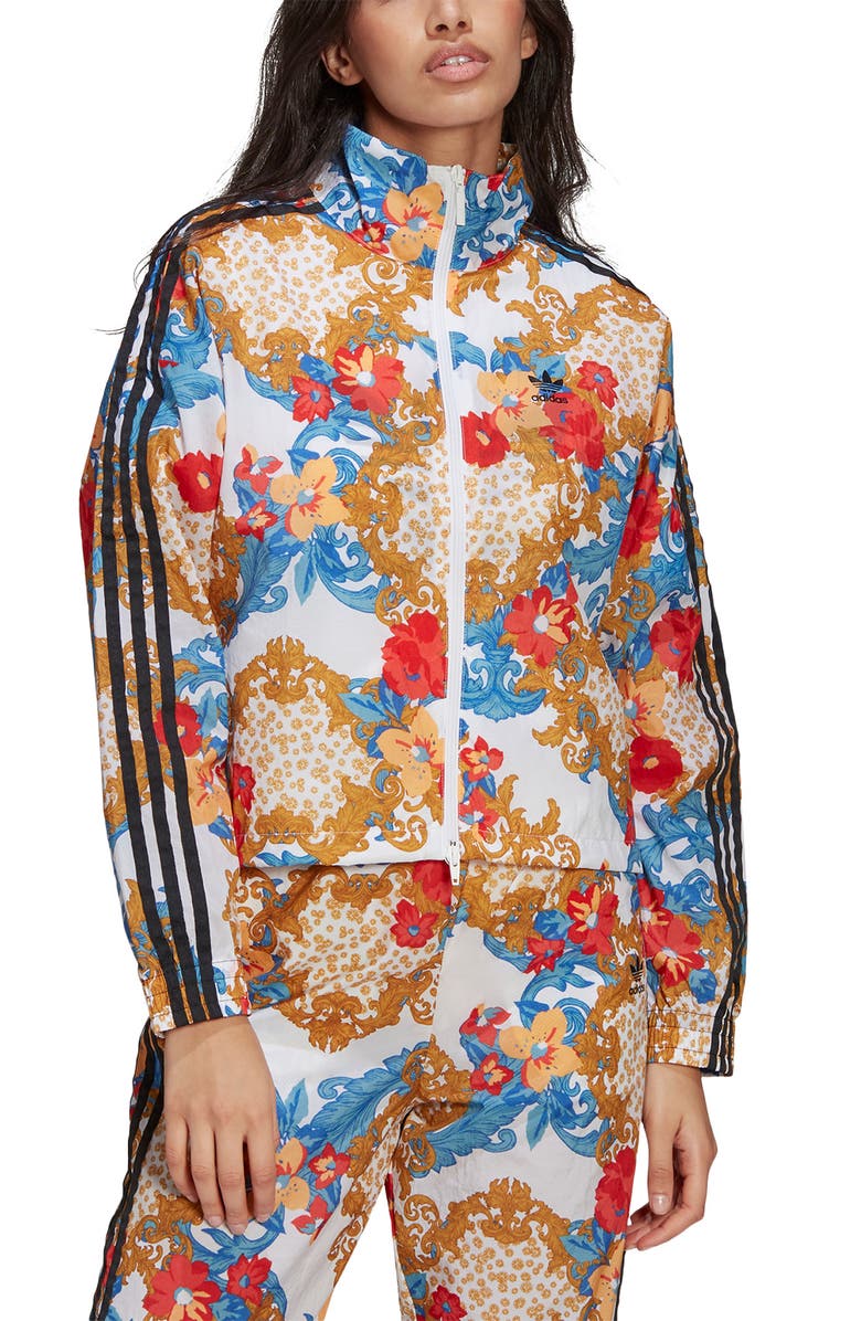 adidas Originals x HER Studio Floral Print Track Jacket, Main, color, 