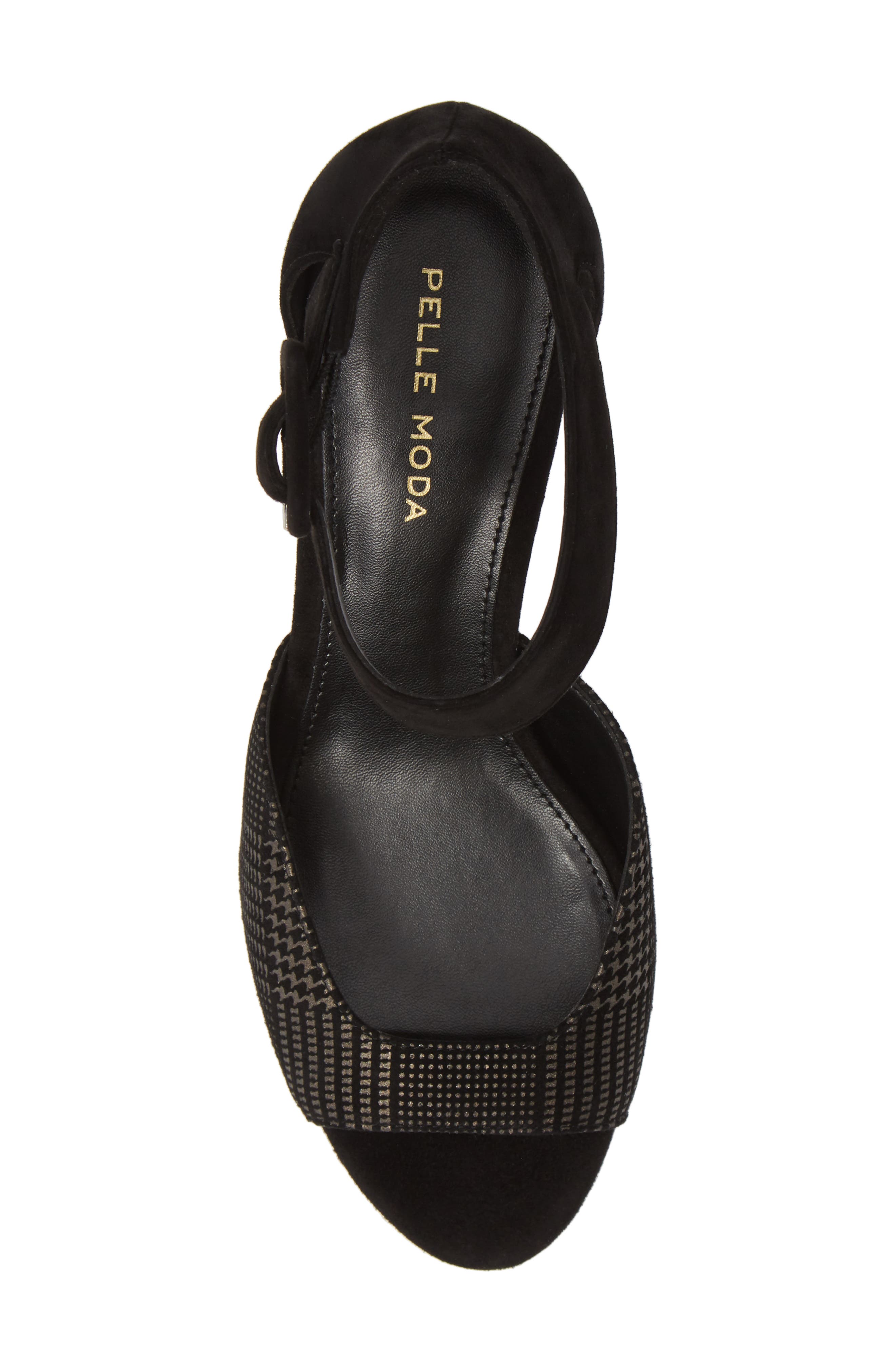 Berlin Sandal, Alternate, color, BLACK PATTERN SUEDE