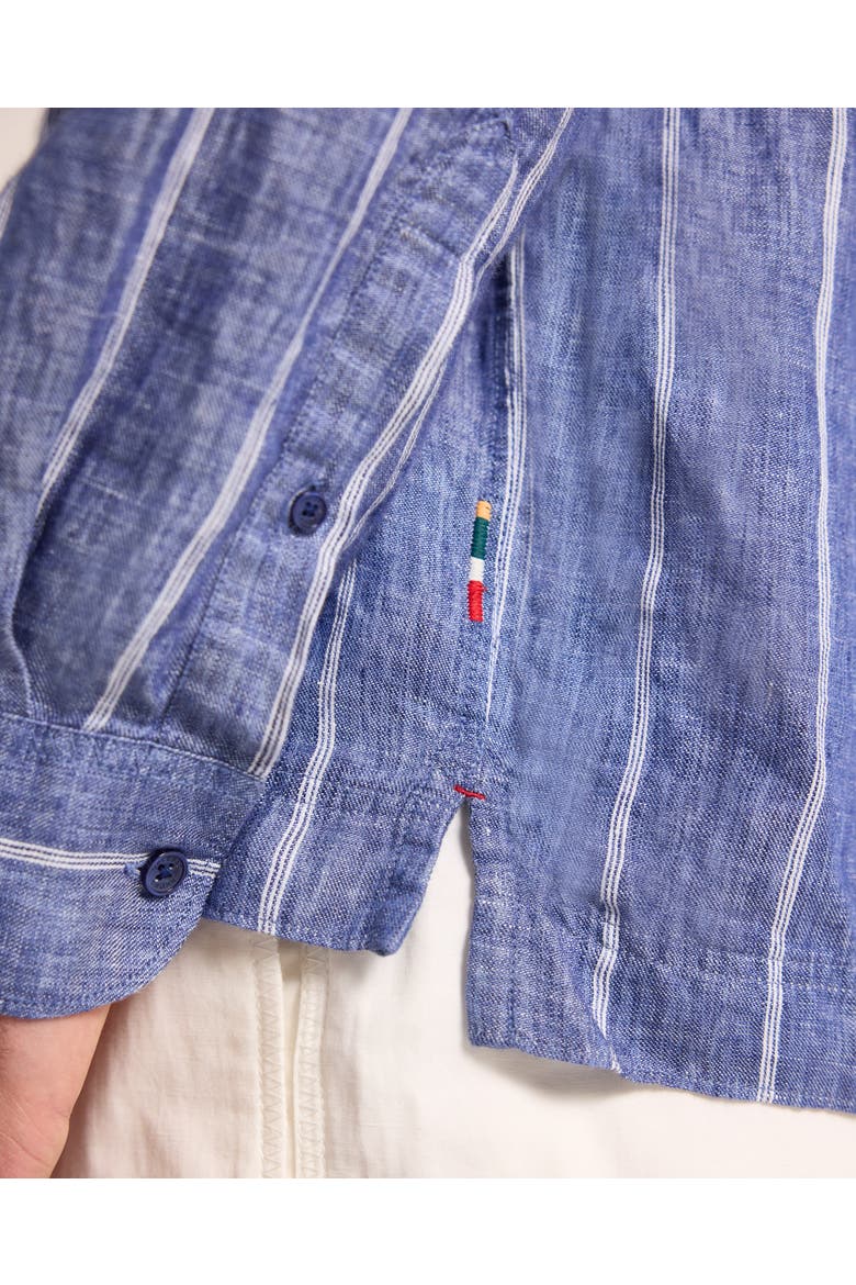 Sylvan Lino Relaxed Fit Linen Stripe Shirt, Alternate, color, Nightfall Blue Stripe