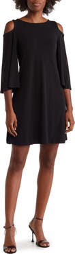 Nina Leonard Shoulder Cutout Dress