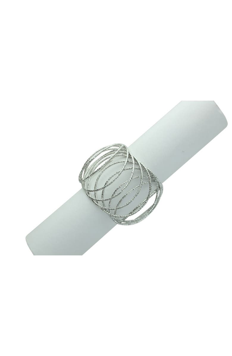 OLIVIA WELLES 14K Gold Plated Noelle Wide Bracelet, Main, color, Silver