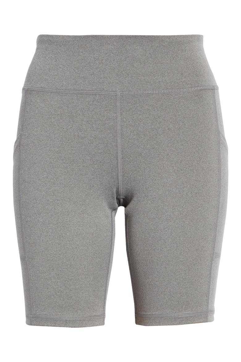 Women's Active Pep Talking Pocket Performance Bike Shorts, Alternate, color, STILL GREY